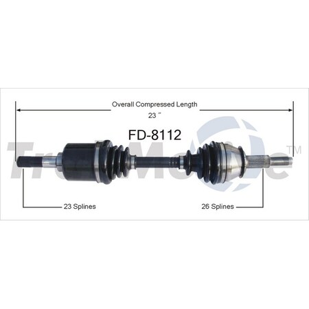Surtrack Axle Cv Axle Shaft, Fd-8112 FD-8112